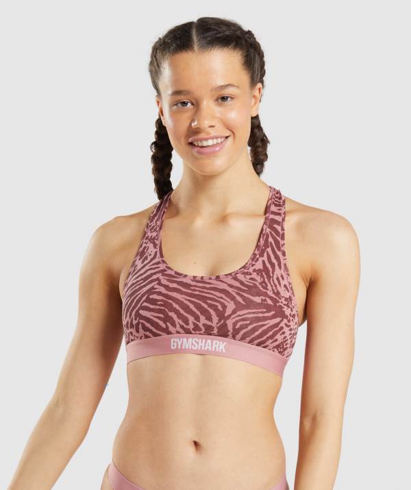 Damske Spodne Pradlo Gymshark Cotton Bralette Ruzove | YC0965248